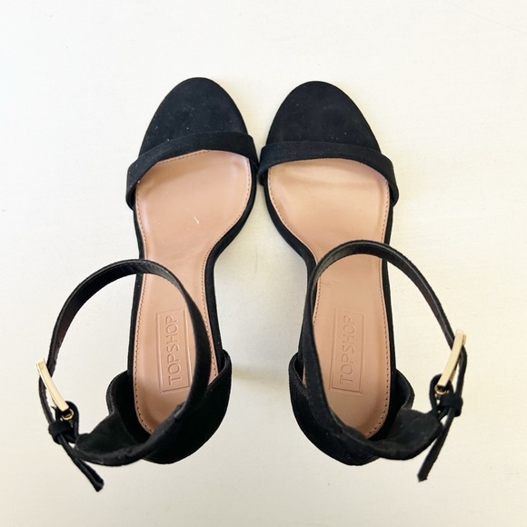 Topshop Black Ankle Strap High Heels Elegant Stilettos Sandals Size 7.5 UNWORN - Picture 8 of 15